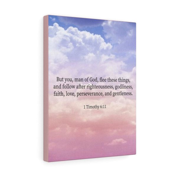 Scripture Canvas Man of God 1 Timothy 6:11 Christian Bible Verse Meaningful Framed Prints, Canvas Paintings