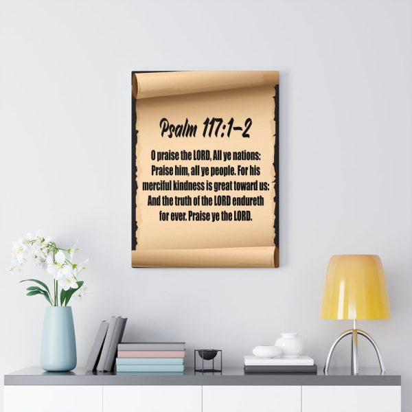 Scripture Canvas O praise the Lord Psalm 117: 1-2 Christian Bible Verse Meaningful Framed Prints, Canvas Paintings - Image 6