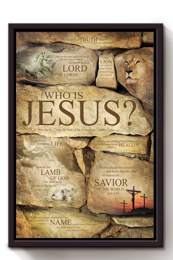 Who Is Jesus Christian Gift For Child Of God Framed Canvas Framed Prints, Canvas Paintings