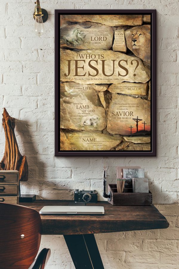 Who Is Jesus Christian Gift For Child Of God Framed Canvas Framed Prints, Canvas Paintings - Image 3