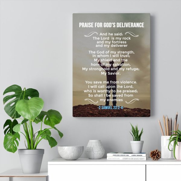 Scripture Canvas Praise For God's Deliverance 2 Samuel 22:24 Christian Bible Verse Meaningful Framed Prints, Canvas Paintings - Image 4