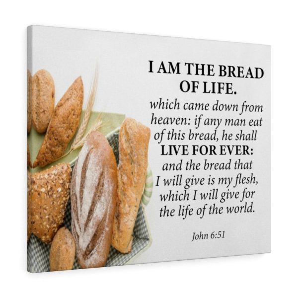 Bible Verse Canvas Living Bread John 6:51 Scripture Christian Framed Prints, Canvas Paintings - Image 2