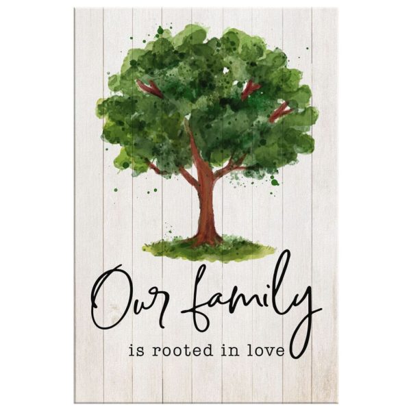 Our Family Is Rooted In Love Christian Canvas Gallery Painting Wrapped Canvas Canvas - Image 3