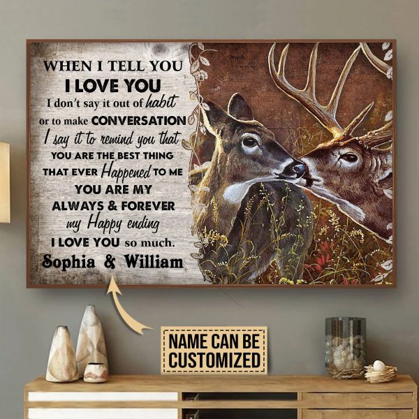 Personalized Canvas Painting Frames Deer When I Tell You Framed Prints, Canvas Paintings