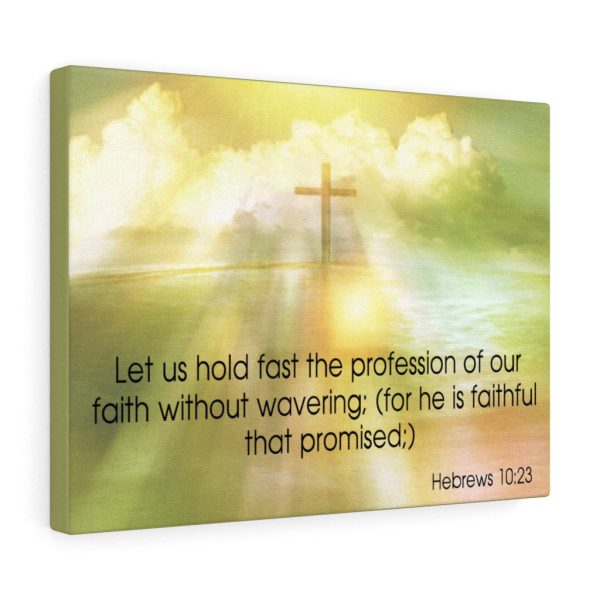 Bible Verse Canvas Profession of Our Faith Hebrews 10:23 Christian Scripture Ready to Hang Faith Print Framed Prints, Canvas Paintings