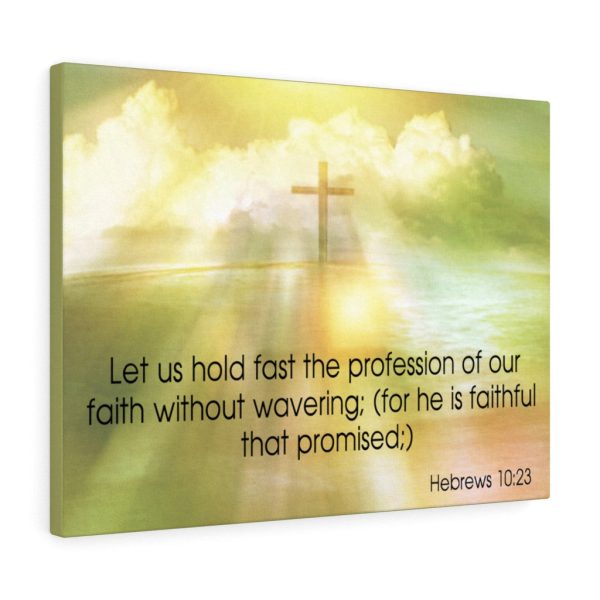 Bible Verse Canvas Profession of Our Faith Hebrews 10:23 Christian Scripture Ready to Hang Faith Print Framed Prints, Canvas Paintings - Image 2