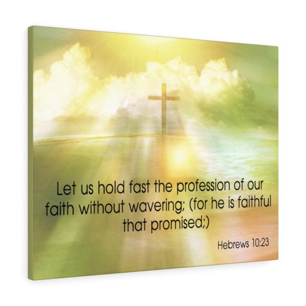 Bible Verse Canvas Profession of Our Faith Hebrews 10:23 Christian Scripture Ready to Hang Faith Print Framed Prints, Canvas Paintings - Image 3