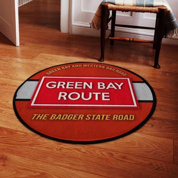 Gbrr Round Mat Gbw Green Bay And Western Railroad Round Floor Mat Room Rugs Carpet Outdoor Rug Washable Rugs