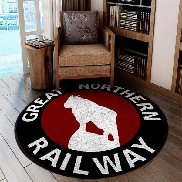 Gnr Round Mat Great Northern Railway Round Floor Mat Room Rugs Carpet Outdoor Rug Washable Rugs - Image 2