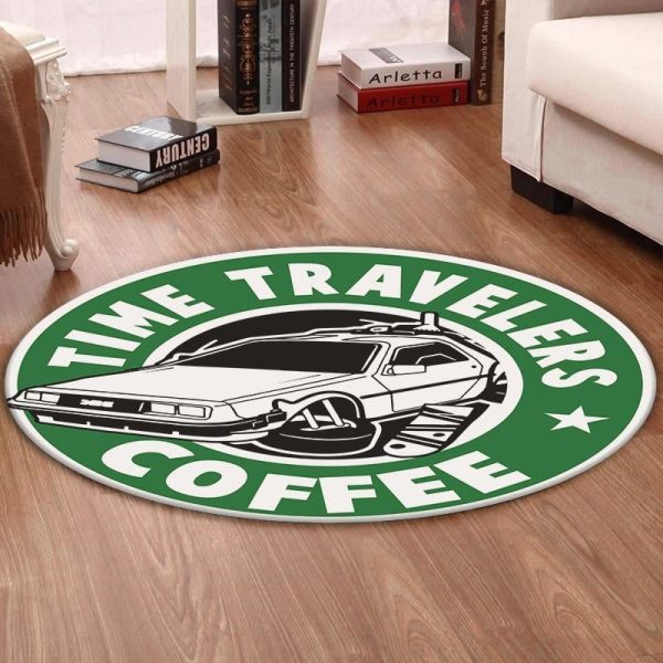 Round Mat Back To The Future Marty Mcfly Delorean Dmc Bttf Round Floor Mat Room Rugs Carpet Outdoor Rug Washable Rugs - Image 2