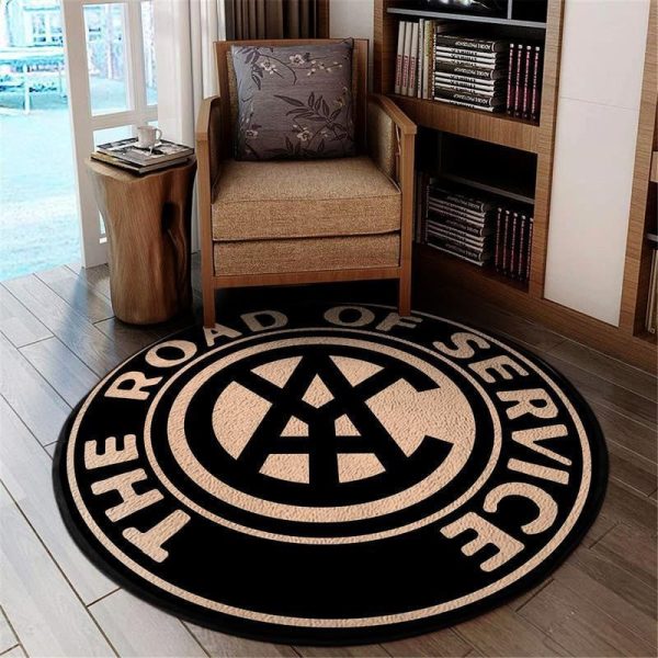 Akron Living Room Round Mat Circle Rug Akron Canton & Youngstown Railroad - Image 2