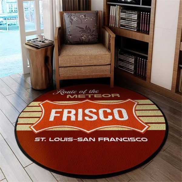 Frisco Round Mat Frisco Rr St. Louis San Francisco Railway Railroad Round Floor Mat Room Rugs Carpet Outdoor Rug Washable Rugs - Image 2