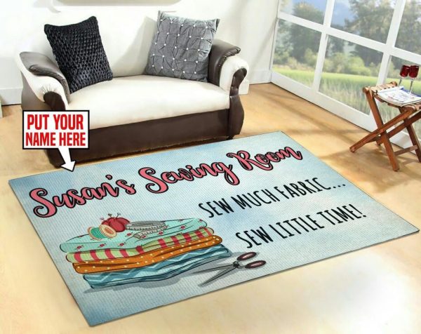 Personalized Sewing Room Area Rug Carpet 3