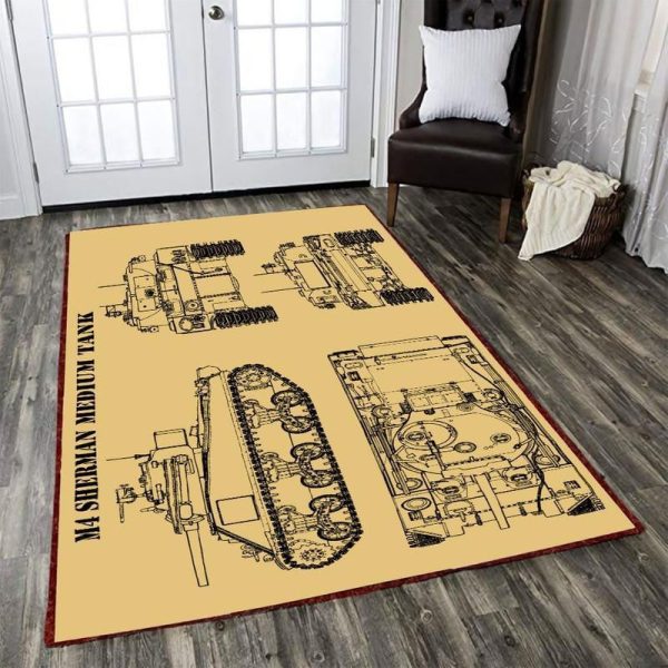 Sherman Area Rug Carpet M4 Sheman Tank 2