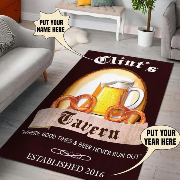 personalized tavern rug 06460 Living Room Rugs, Bedroom Rugs, Kitchen Rugs