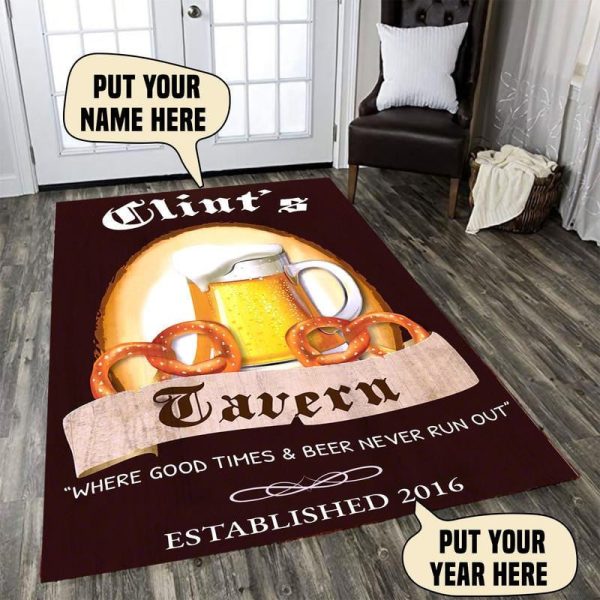 personalized tavern rug 06460 Living Room Rugs, Bedroom Rugs, Kitchen Rugs - Image 3