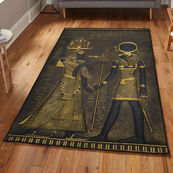 Egypt Carpets Ancient Egypt Rug Rectangle Rugs Washable Area Rug Non-Slip Carpet For Living Room Bedroom