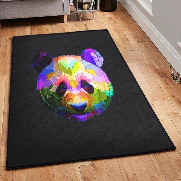 Giant Panda Washable Panda Rug Rectangle Rugs Washable Area Rug Non-Slip Carpet For Living Room Bedroom