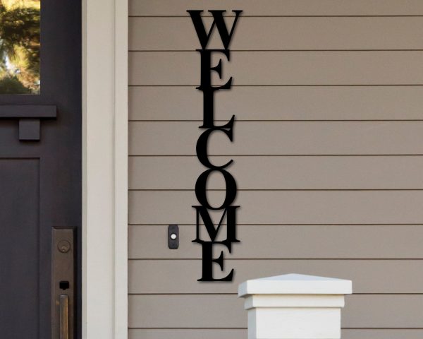 Welcome Metal Sign, Vertical Welcome Sign, Welcome Porch Sign, Outdoor - Image 2