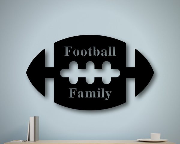 Personalized Metal Football Sign, Boys Football Art, Outdoor Patio Met - Image 2