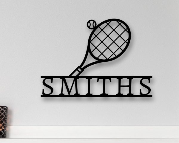 Christmas Gift, Personalized Tennis Sign, Metal Tennis Wall Art, Tenni