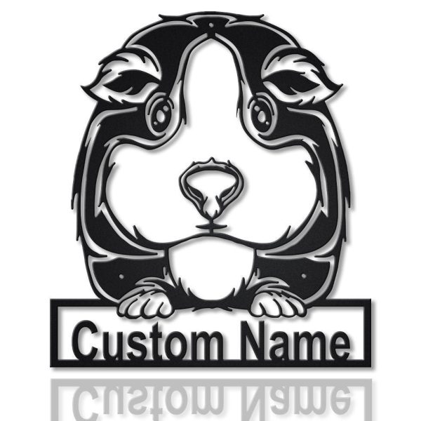 Personalized Guinea Pig Metal Sign Art, Custom Guinea Pig Metal Sign,