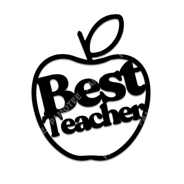 Custom Text Best Teacher Apple Metal Sign, Teacher Appreciation Wall D - Image 2