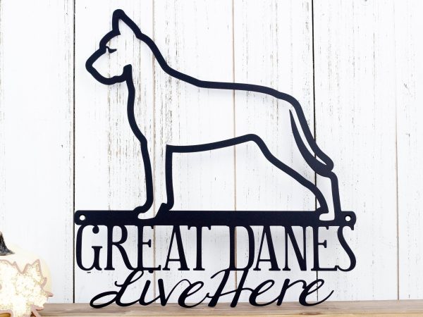 Great Dane Metal Sign Outdoor Sign Dog Sign Pet Metal Wall Decor Wall