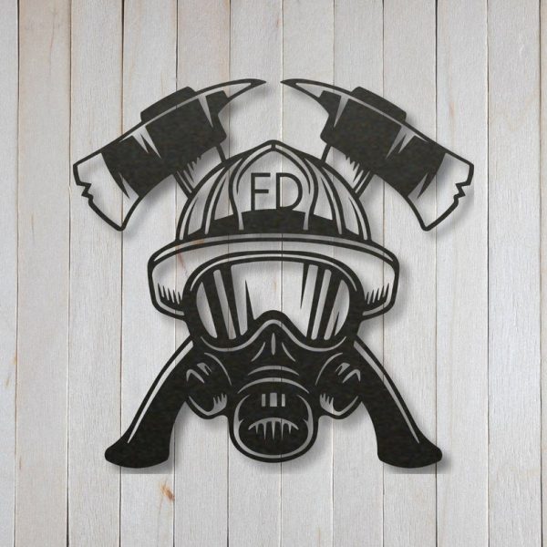 Metal Fire Fighter Sign Metal Firefighter Sign Father's Day Outdoor Si