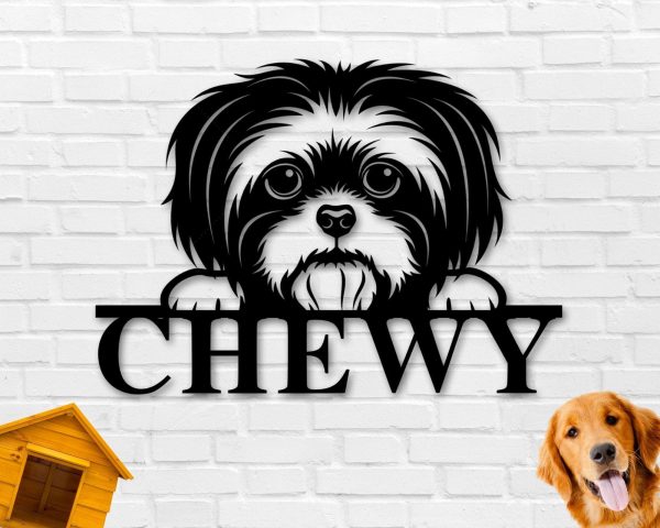 Shih Tzu Dog Sign Shih Tzu Metal Sign Shih Tzu Name Sign Pet Name Sign