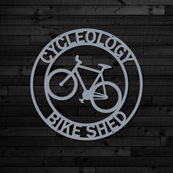 Metal Bike Shed Sign Laser Cut Custom Indoor/ Outdoor Bike Sign Person