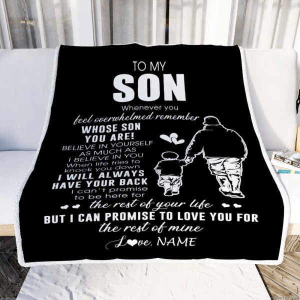 Personalized To My Son Blanket From Dad Father Whenever You Feel Overw - Image 2