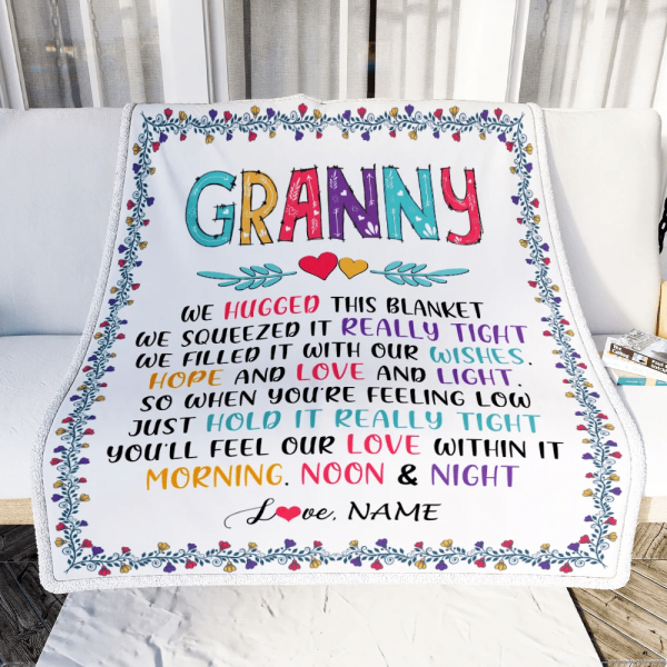 Personalized Granny Blanket From Grandkids We Hugged This Blanket Gran - Image 3