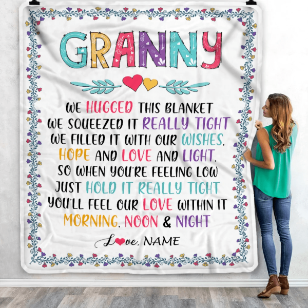 Personalized Granny Blanket From Grandkids We Hugged This Blanket Gran - Image 5