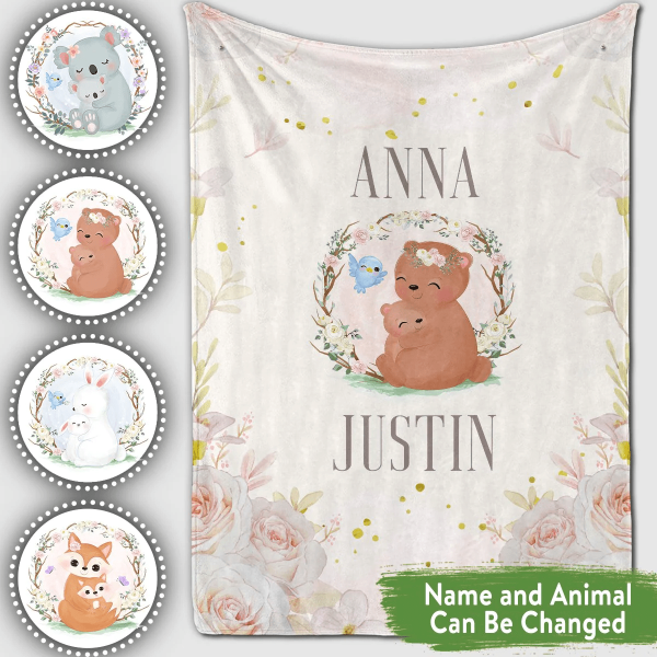 Personalized Baby Blankets Personalized baby blanket with name, Bunny,