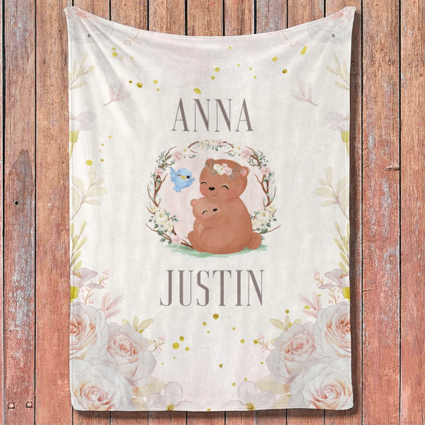 Personalized Baby Blankets Personalized baby blanket with name, Bunny, - Image 2