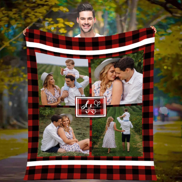 Custmoized Family Photo Blanket, Best Gift For Parents Couples, Gift F - Image 4