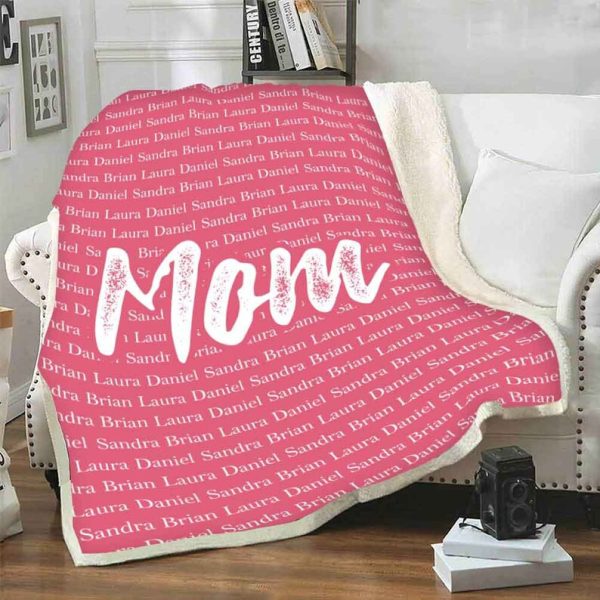 Multi Names Customized Blanket, Blanket With Names, Mother's Day Gift, - Image 4