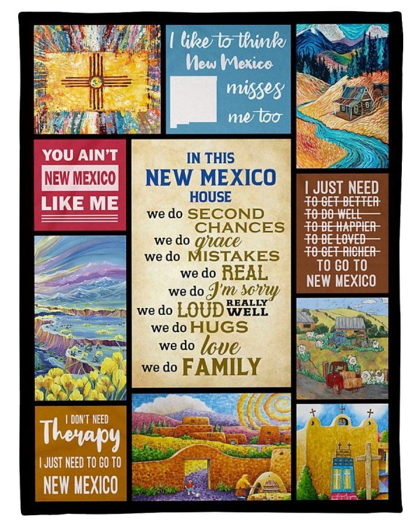 In This New Mexico House We Do Second Chances Trending Fleece Blanket