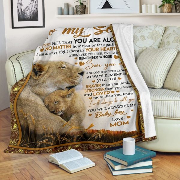 To My Son I'll Always Be With You Fleece Blanket Fleece Blanket