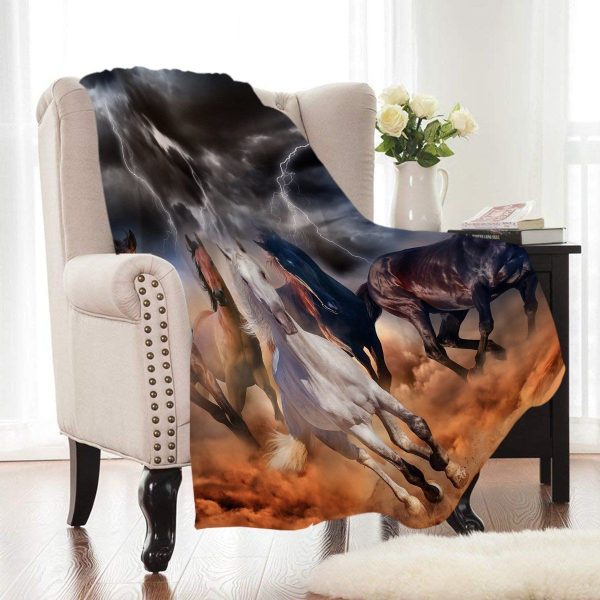 Roaming Wild Horse Printed Fleece Blanket