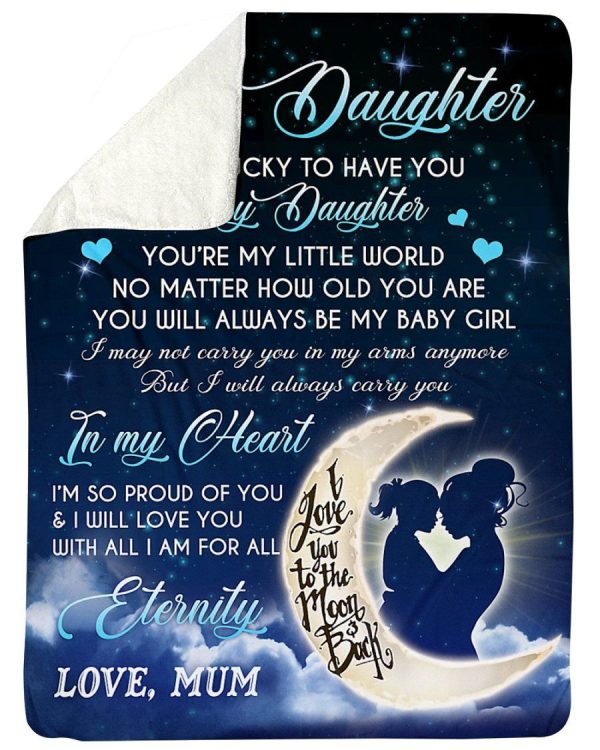 Lovely Message From Mum Gifts For Daughters Fleece Blanket