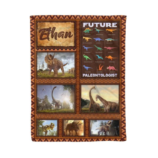 Kids Dinosaur For Wthan Future Printed Custom Fleece Blanket - Image 2