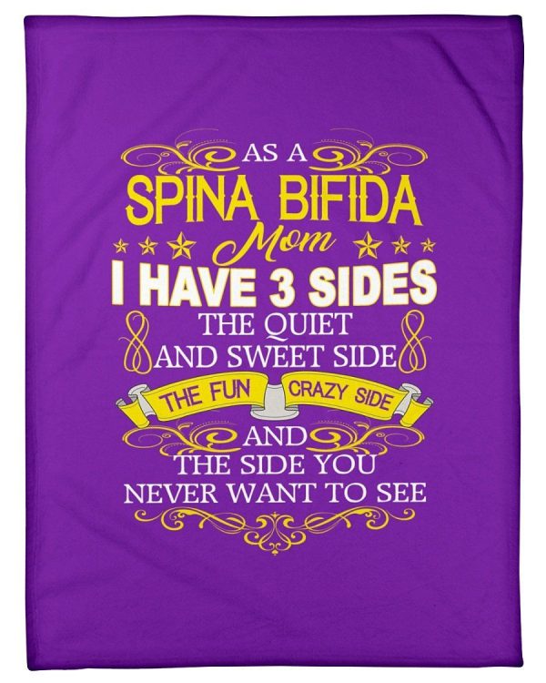 As A Spina Bifida Mom I Have 3 Sides Fleece Blanket - Image 3