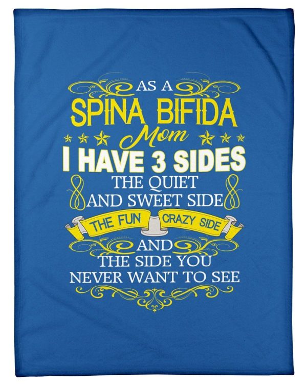 As A Spina Bifida Mom I Have 3 Sides Fleece Blanket - Image 4