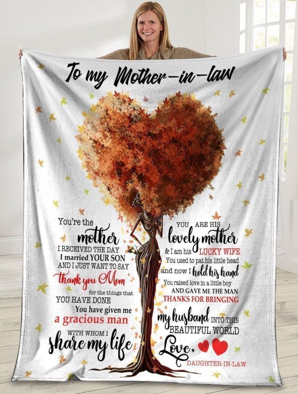 You're The Mother I Received The Day I Maried Your Son Fleece Blanket - Image 2