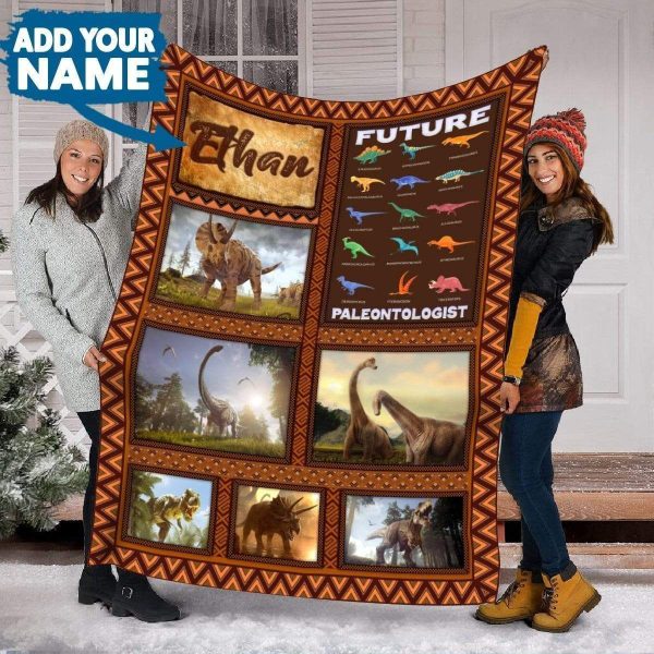 Kids Dinosaur For Wthan Future Printed Custom Fleece Blanket - Image 7