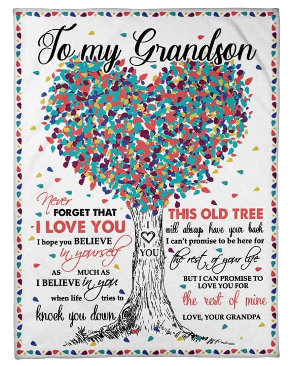 Never Forget That I Love You Lovely Message Old Tree Design For Grands - Image 2