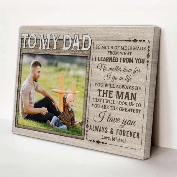 Canvas Prints From Photos, Personalized Canvas, Dad Gift, Father's Day Gift Demcanvas