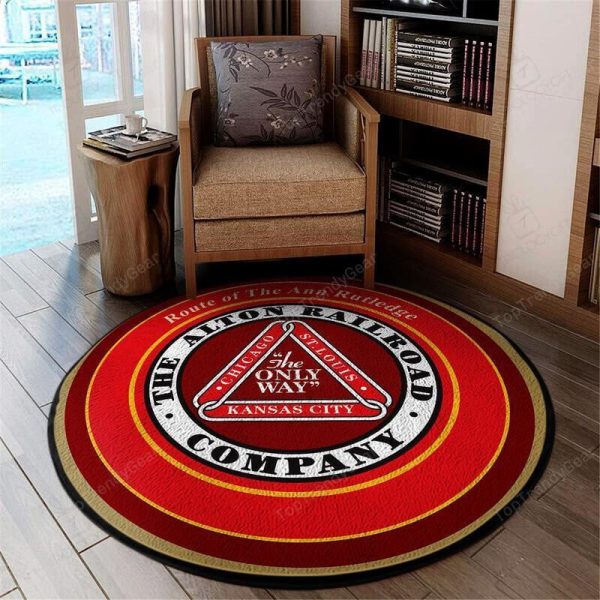 Alton Living Room Round Mat Circle Rug Alton Railroad - Image 2